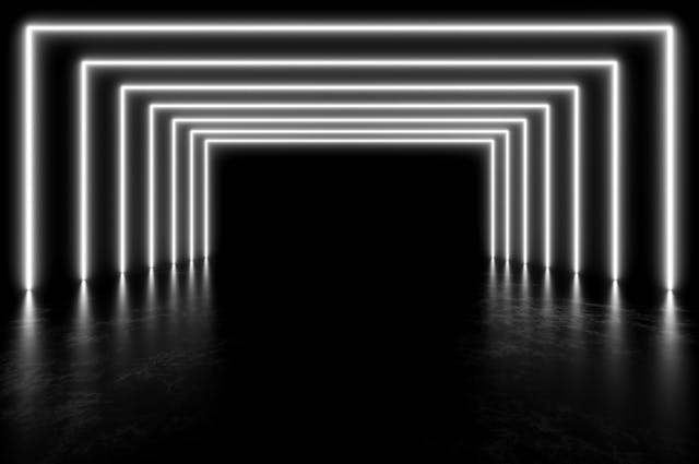 lights creating a tunnel