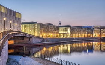 Dawn at the River Spree in Berlin