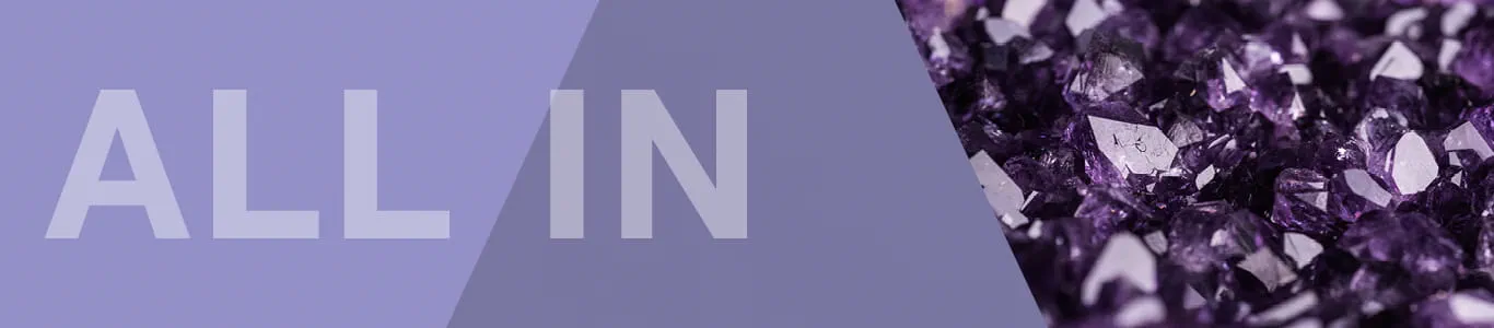 texture image of purple crystals and logotype