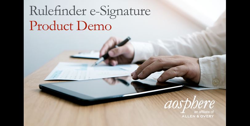 Rule finder and e-Signature Product Demo