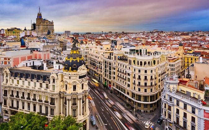 City scape of Madrid during the day