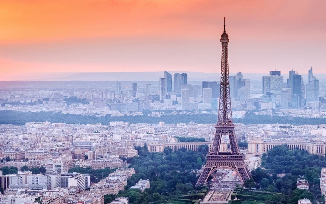 Landscape view of Paris, France