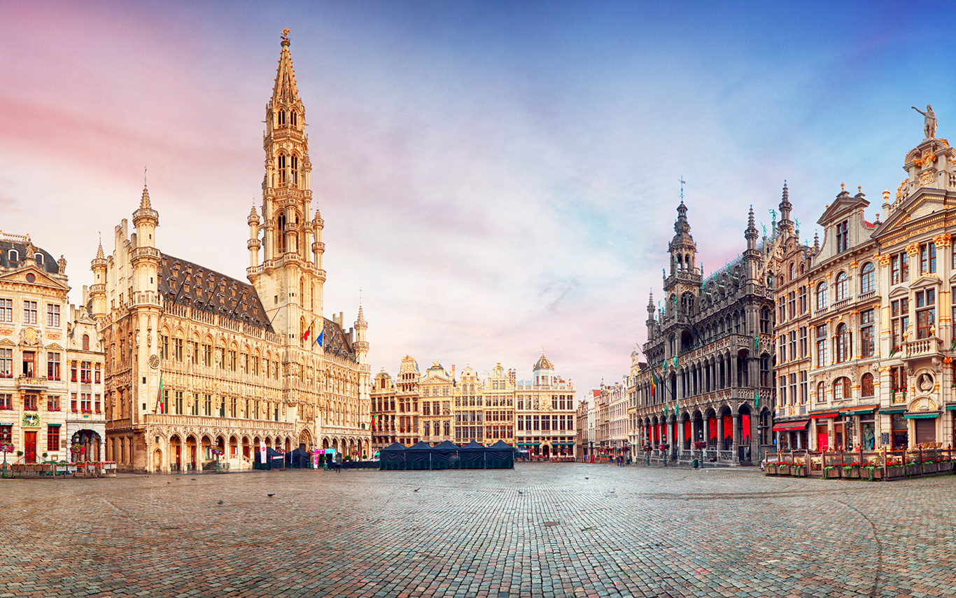 The Grand Place, the central square of Brussels, Belgium