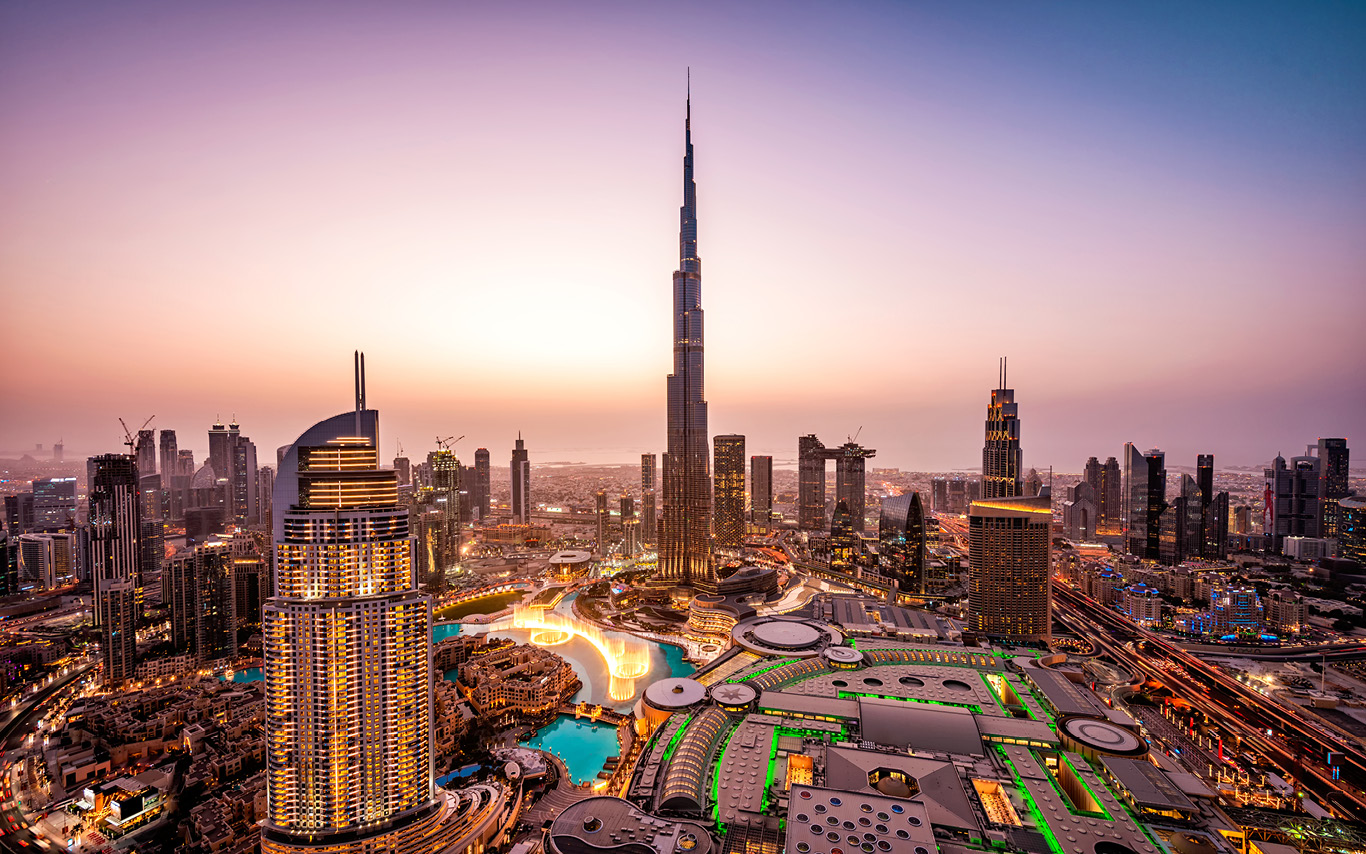 A panoramic view of Dubai's skyline