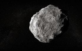 Asteroid in space