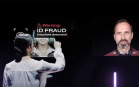 Person checking "ID Fraud" warning on screen