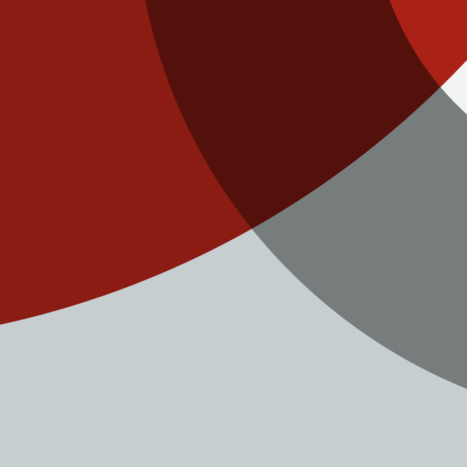 Red, white and grey geometric shapes