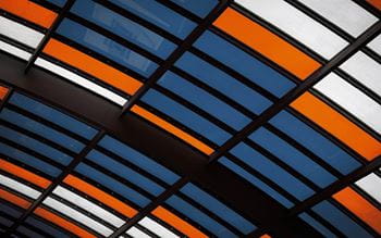 Coloured glass panels
