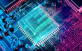 A close up image of a electronic circuit board