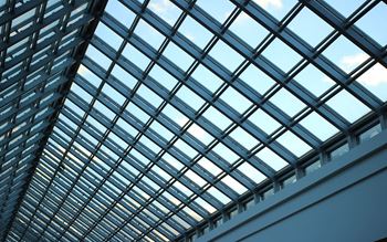 Glass ceiling of a building 