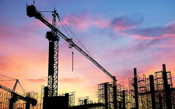 Crane at a construction site 