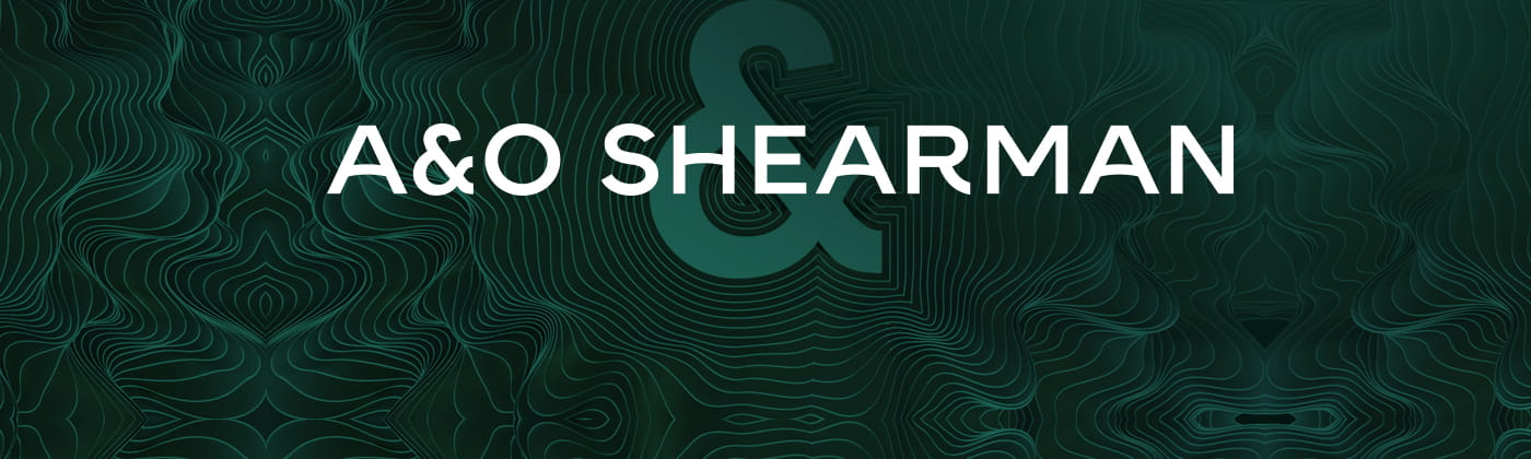 A&O Shearman logo on green background