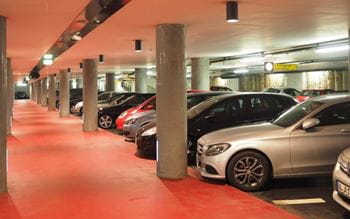 Cars in an underground carpark