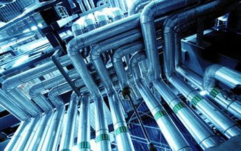 Pipes in blue