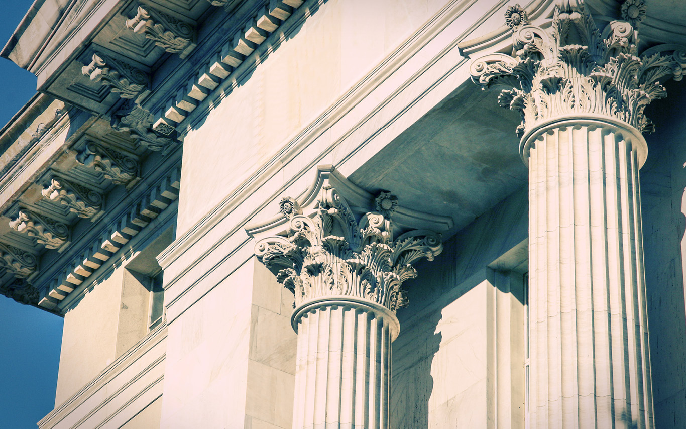 Ornate marble columns