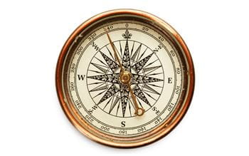 An antique compass