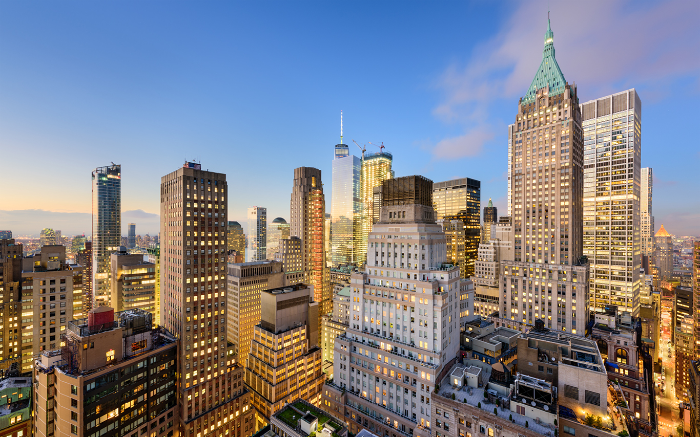 Panoramic view of the New York skyline