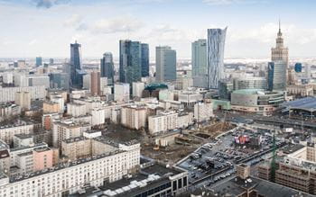 Amazing cityscape of Warszawa, capital city of Poland