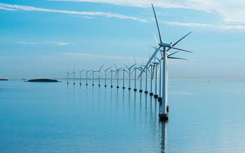 A windfarm at sea