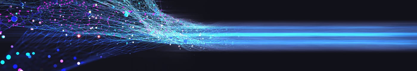 Magnified image of fibre optic cables