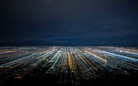 City lights at night