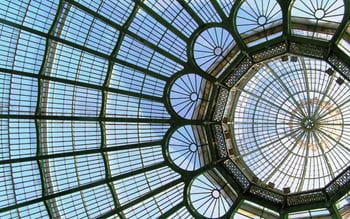 Decorative Glass Roof of tall building