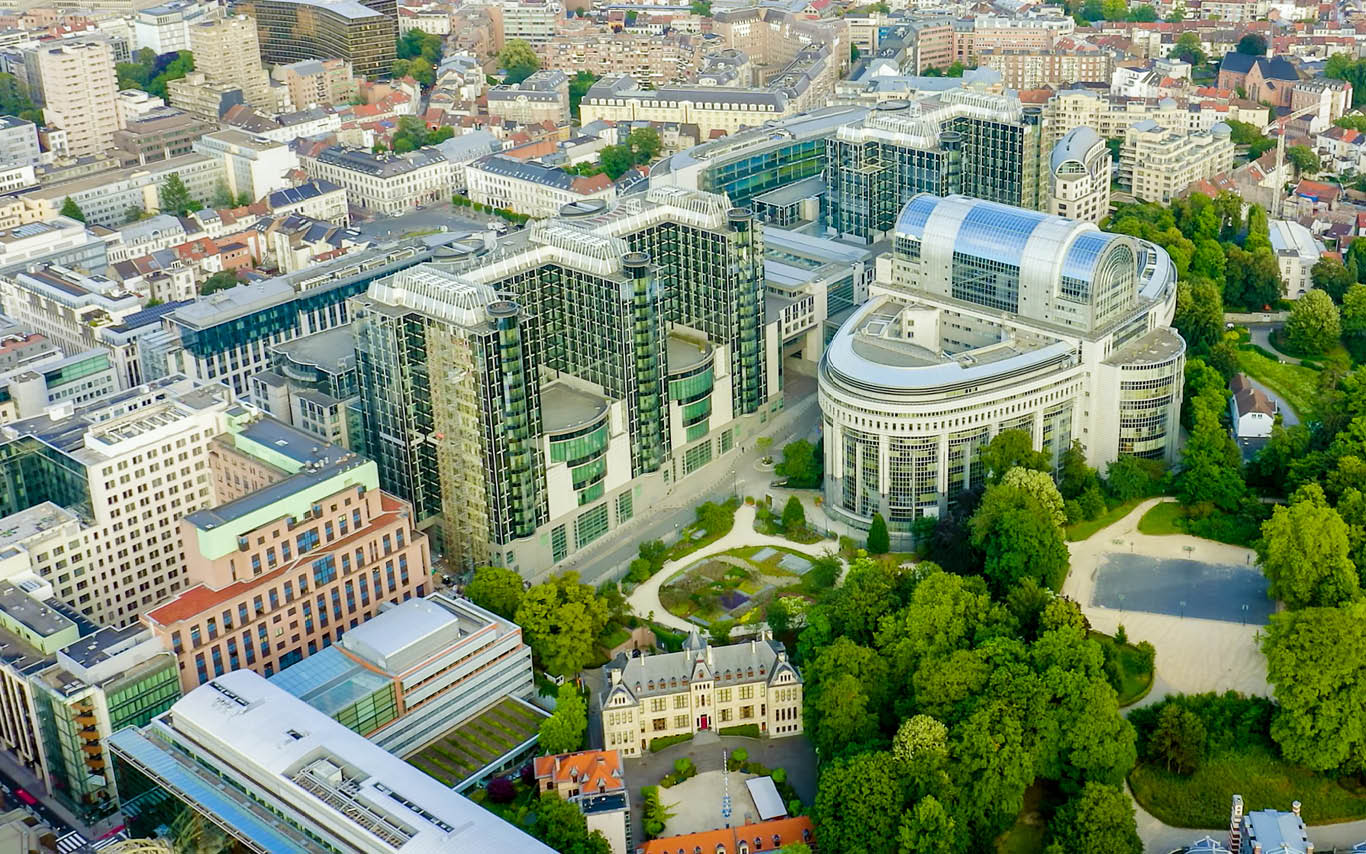Aerial photo of Brussels, Belgium
