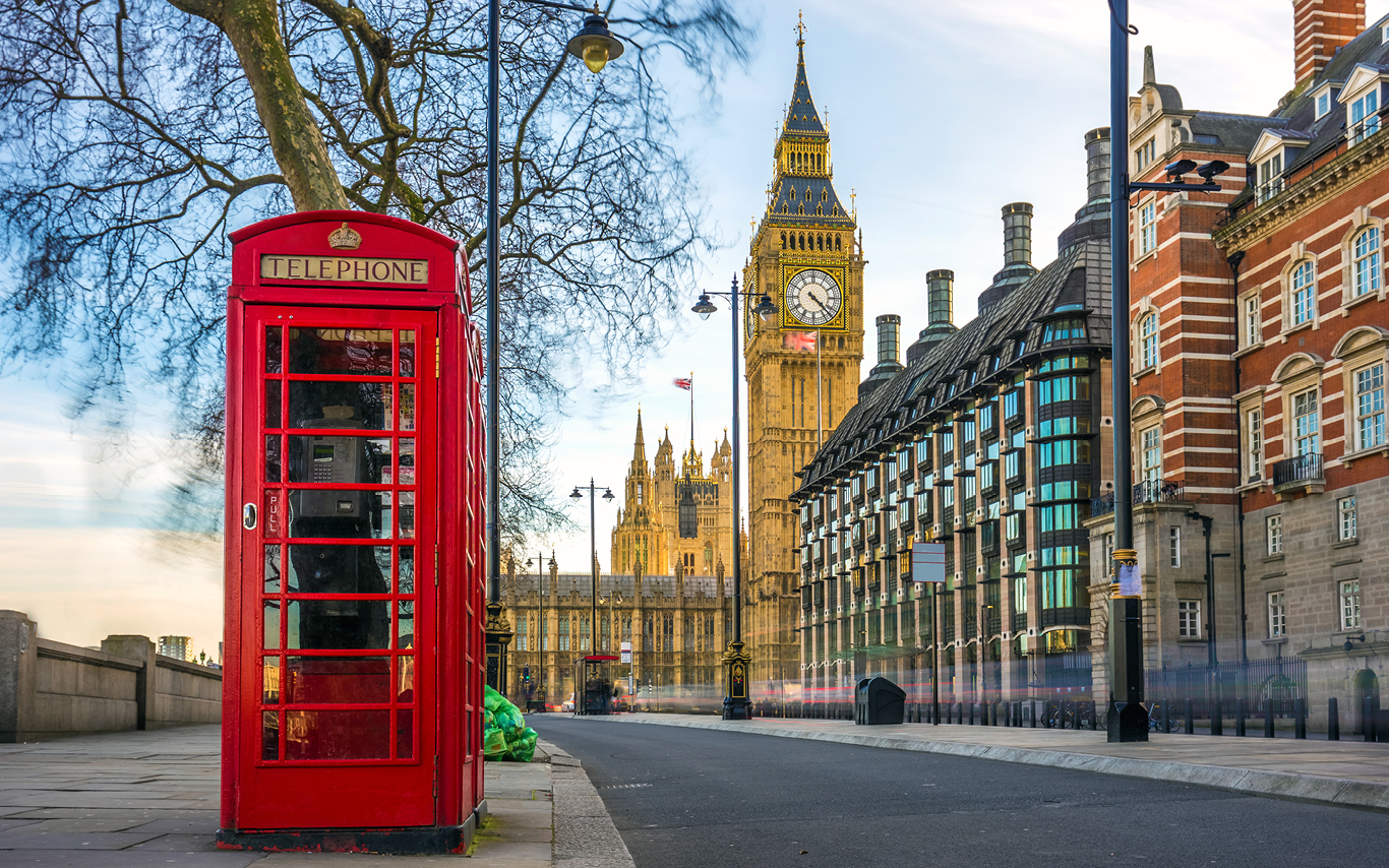 London, Big Ben, red phone box