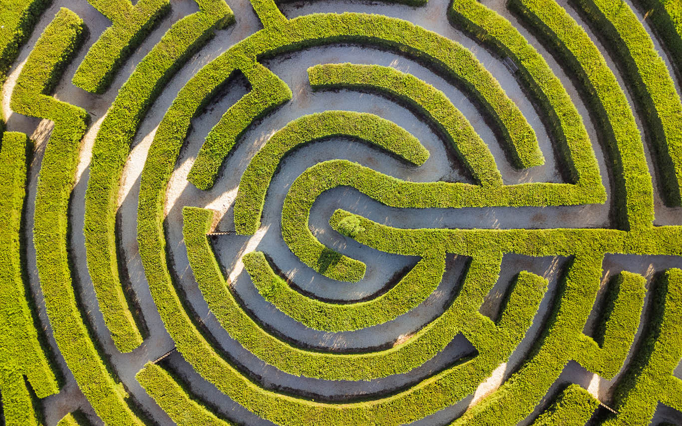 A grass maze