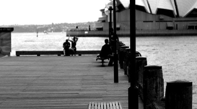 A scene at Sydney's iconic harbour area